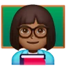 Woman Teacher: Medium-Dark Skin Tone Emoji 👩🏾‍🏫 image - Samsung style