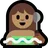 Person In Steamy Room: Medium Skin Tone