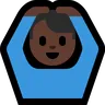 Man Gesturing Ok: Dark Skin Tone Emoji 🙆🏿‍♂️ image - Microsoft Windows 10 Segoe UI Emoji style