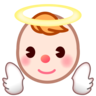 Baby Angel: Light Skin Tone Emoji 👼🏻 image - Emojidex style