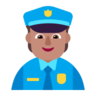 Police Officer: Medium Skin Tone Emoji 👮🏽 image - Microsoft Classic 2D style