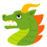 Cara de dragón Emoji 🐲 image - Skype style