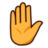 Эмодзи Поднятая рука ✋ image - Emojidex style