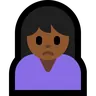 Person Frowning: Medium-Dark Skin Tone Emoji 🙍🏾 image - Microsoft Windows 10 Segoe UI Emoji style