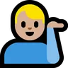 Man Tipping Hand: Medium-Light Skin Tone Emoji 💁🏼‍♂️ image - Microsoft Windows 10 Segoe UI Emoji style