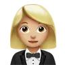 Woman In Tuxedo: Medium-Light Skin Tone Emoji 🤵🏼‍♀️ image - Apple style