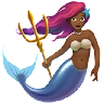 Mermaid: Medium-Dark Skin Tone Emoji 🧜🏾‍♀️ image - Apple style