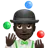 Man Juggling: Dark Skin Tone