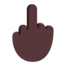 Middle Finger: Dark Skin Tone Emoji 🖕🏿 image - Microsoft Classic 2D style