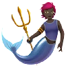 Merperson: Dark Skin Tone Emoji 🧜🏿 image - Apple style