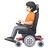 Person In Motorized Wheelchair: Light Skin Tone