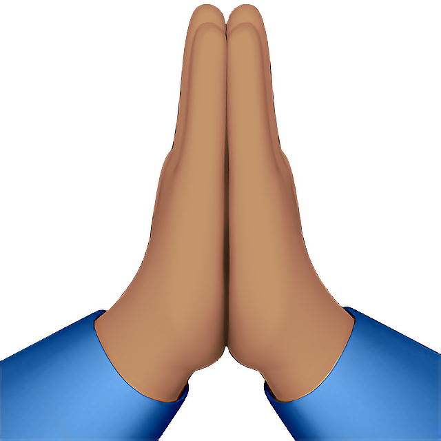 Folded Hands: Medium Skin Tone