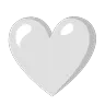 Corazón blanco Emoji 🤍 image - Google Noto Color Animated style
