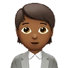Office Worker: Medium-Dark Skin Tone Emoji 🧑🏾‍💼 image - Apple style