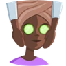 Person Getting Massage: Dark Skin Tone Emoji 💆🏿 image - Facebook Messenger (2016) style