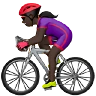 Woman Biking: Dark Skin Tone Emoji 🚴🏿‍♀️ image - Apple style