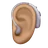 Ear With Hearing Aid: Medium Skin Tone