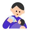 Man Feeding Baby: Light Skin Tone Emoji 👨🏻‍🍼 image - Tossface style