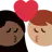 Kiss: Woman, Man, Dark Skin Tone, Medium Skin Tone