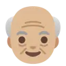 Old Man: Medium-Light Skin Tone Emoji 👴🏼 image - Google Noto Color style