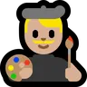 Man Artist: Medium-Light Skin Tone Emoji 👨🏼‍🎨 image - Microsoft Windows 10 Segoe UI Emoji style