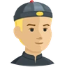 Person With Skullcap: Medium-Light Skin Tone Emoji 👲🏼 image - Facebook Messenger (2016) style