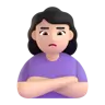 Woman Pouting: Light Skin Tone Emoji 🙎🏻‍♀️ image - Microsoft 3D Fluent style