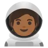 Astronaut: Medium-Dark Skin Tone Emoji 🧑🏾‍🚀 image - Google Noto Color style