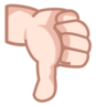 Thumbs Down: Light Skin Tone Emoji 👎🏻 image - Emojidex style