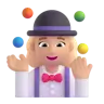 Woman Juggling: Medium-Light Skin Tone Emoji 🤹🏼‍♀️ image - Microsoft 3D Fluent style