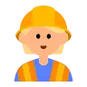 Construction Worker: Medium-Light Skin Tone Emoji 👷🏼 image - Tossface style