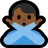 Man Gesturing No: Medium-Dark Skin Tone