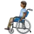 Person In Manual Wheelchair: Medium-Dark Skin Tone