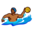 Person Playing Water Polo: Medium-Dark Skin Tone