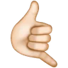 Call Me Hand: Light Skin Tone Emoji 🤙🏻 image - Samsung style