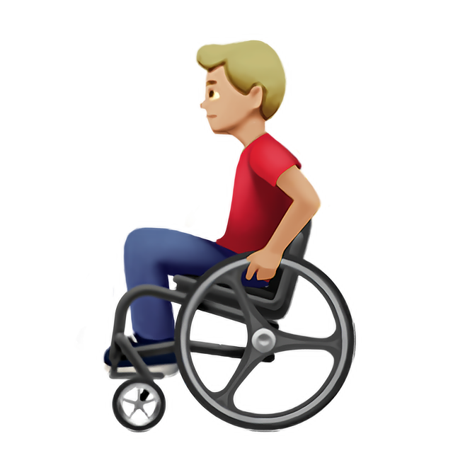 Man In Manual Wheelchair: Medium-Light Skin Tone