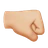 Right-Facing Fist: Medium-Light Skin Tone