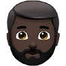 Man: Dark Skin Tone, Beard Emoji 🧔🏿‍♂️ image - Apple style