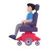 Man In Motorized Wheelchair: Light Skin Tone Emoji 👨🏻‍🦼 image - Microsoft 3D Fluent style
