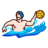Person Playing Water Polo: Light Skin Tone