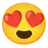 Cara sonriente con ojos en forma de corazón