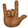 Love-You Gesture: Medium-Dark Skin Tone Emoji 🤟🏾 image - WhatsApp style
