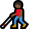 Man With White Cane: Medium-Dark Skin Tone Emoji 👨🏾‍🦯 image - Microsoft Windows 10 Segoe UI Emoji style