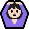 Person Gesturing Ok: Light Skin Tone Emoji 🙆🏻 image - Microsoft Windows 10 Segoe UI Emoji style