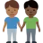 Men Holding Hands: Medium-Dark Skin Tone, Dark Skin Tone