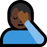 Man Facepalming: Dark Skin Tone Emoji 🤦🏿‍♂️ image - Microsoft Windows 10 Segoe UI Emoji style