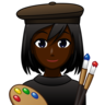 Woman Artist: Dark Skin Tone Emoji 👩🏿‍🎨 image - Emojidex style