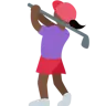 Woman Golfing: Dark Skin Tone Emoji 🏌🏿‍♀️ image - Twitter / X (Twemoji) style