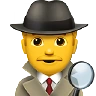Man Detective Emoji 🕵️‍♂️ image - Apple style