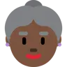 Old Woman: Dark Skin Tone Emoji 👵🏿 image - Twitter / X (Twemoji) style